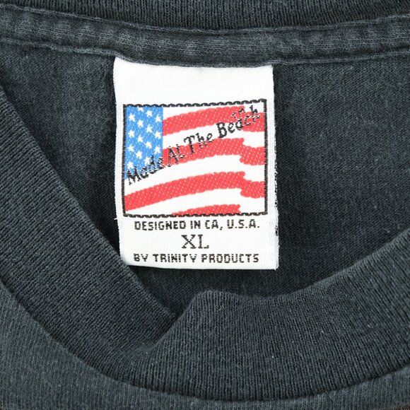 VTG single stitch black T-shirt American Indian Chief Full Color Portrait Sz. XL - Picture 4 of 9